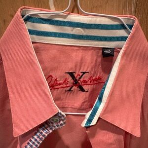 Robert Graham Men's Peach Color Casual Button Down Shirt